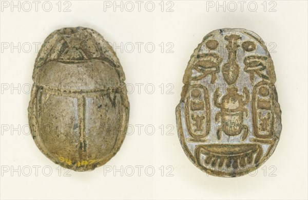 Scarab: Menkheperra (Thutmose III), Egypt, New Kingdom, Dynasty 18, Reign of Thutmose III... Creator: Unknown.