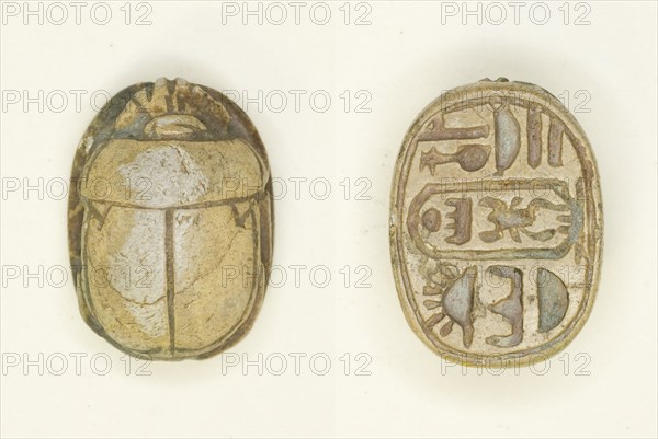 Scarab: Menkheperura (Thutmose IV), Egypt, New Kingdom, Dynasty 18, Reign of Thutmose IV... Creator: Unknown.