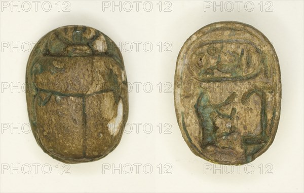 Scarab: Nebmaatra (Amenhotep III), Egypt, New Kingdom, Dynasty 18, Reign of Amenhotep IIII... Creator: Unknown.