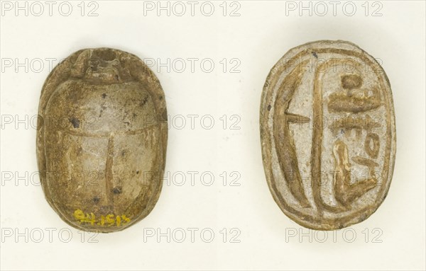 Scarab: Menmaatra (Sety I), Egypt, New Kingdom, Dynasty 19, Reign of Sety I (about 1294-1279 BCE). Creator: Unknown.