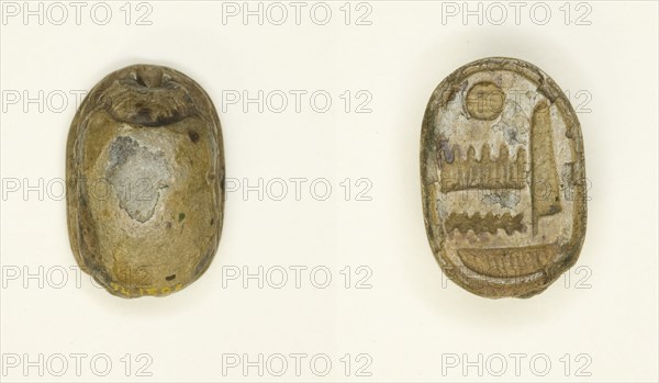 Scarab: Name of Amun-Ra, Egypt, New Kingdom, Dynasties 18-20 (about 1550-1069 BCE). Creator: Unknown.