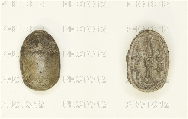 Scarab: Hieroglyphs (swt, nfr, Dd, anx, nb), Egypt, Middle Kingdom-Second Intermediate Period... Creator: Unknown.