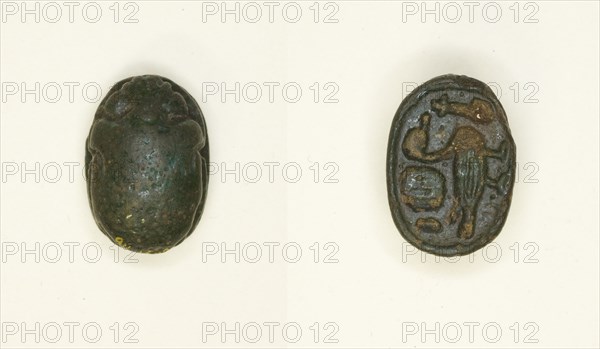 Scarab: Wish Formula, Egypt, New Kingdom-Late Period, Dynasties 19-26 (about 1295-525 BCE). Creator: Unknown.