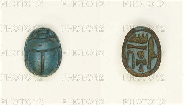 Scarab: Ankhesenamun, Egypt, New Kingdom, Dynasty 18, Reign of Tutankhamun (abt 1336-1327... Creator: Unknown.