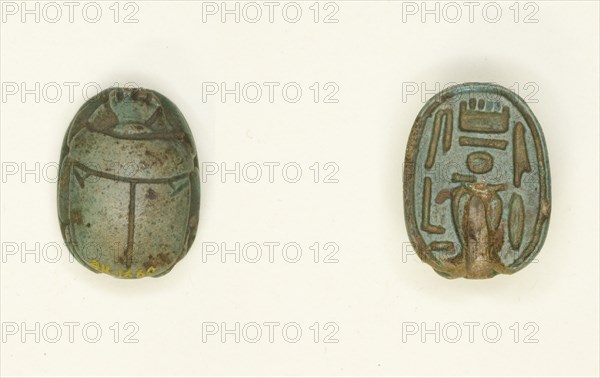 Scarab: Wish Formula (?), Egypt, Middle Kingdom-New Kingdom, Dynasties 18-20 (abt 1550-... Creator: Unknown.