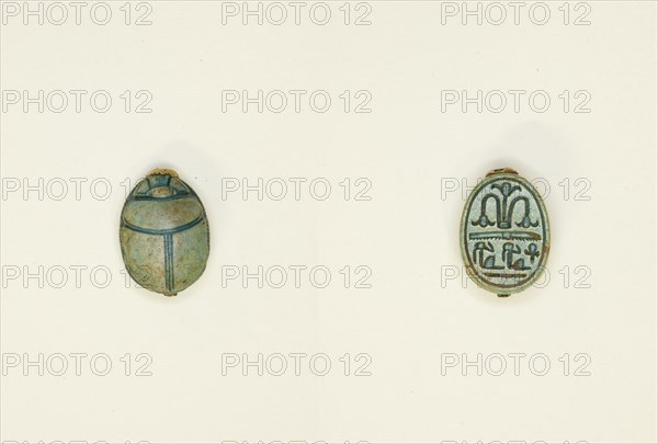 Scarab: Floral Motif, Egypt, Middle Kingdom-Second Intermediate Period, Dynasties 12-17... Creator: Unknown.