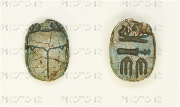 Scarab: Wish Formula, Egypt, Third Intermediate Period, Dynasties 21-25 (about 1069-664 BCE). Creator: Unknown.