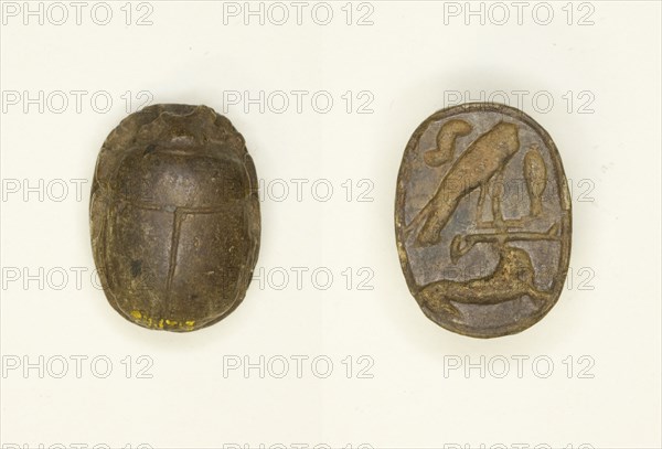 Scarab: Falcon with Antelope, Egypt, Middle Kingdom-New Kingdom, Dynasties 12-18 (abt 2055-1295 BCE) Creator: Unknown.