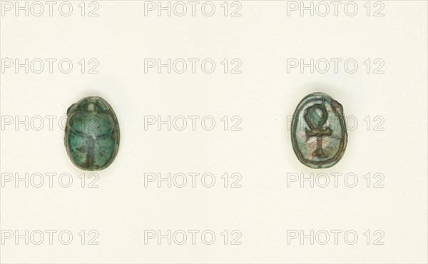 Scarab: Hieroglyph (Ankh Sign), Egypt, New Kingdom, Dynasties 18-20 (about 1550-1069 BCE). Creator: Unknown.