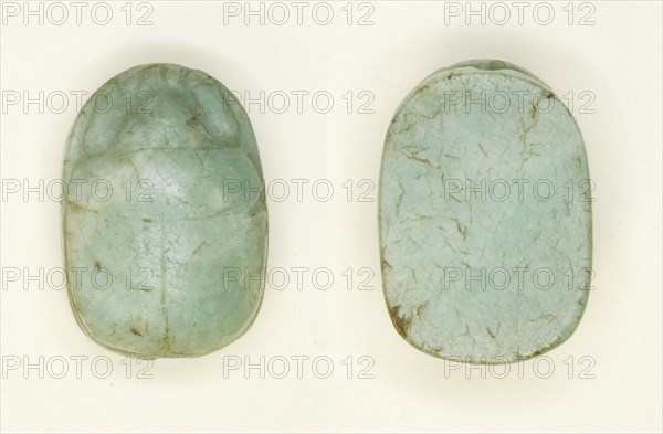 Scarab: Uninscribed, Egypt, Middle Kingdom (?), Dynasties 11-12 (about 2055-1773 BCE). Creator: Unknown.