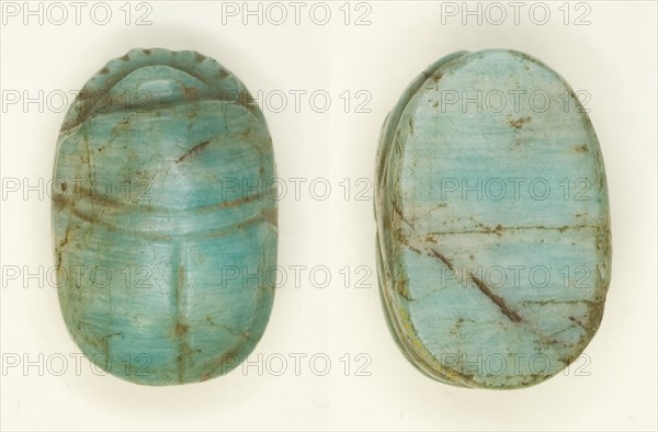 Scarab: Uninscribed, Egypt, Middle Kingdom (?), Dynasties 11-12 (about 2055-1773 BCE). Creator: Unknown.