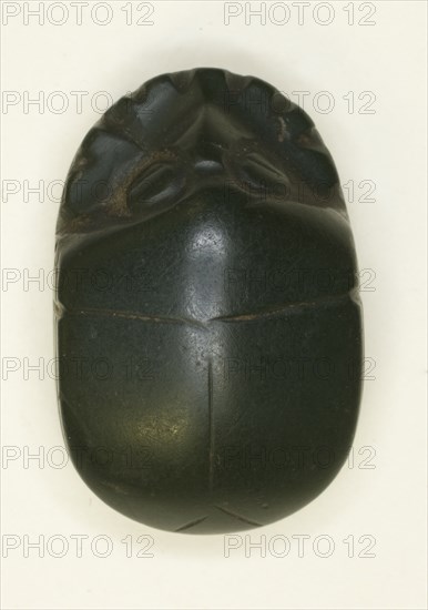 Scarab: Uninscribed, Egypt, Middle Kingdom-Late Period, Dynasties 12-26 (about 1985-525 BCE). Creator: Unknown.