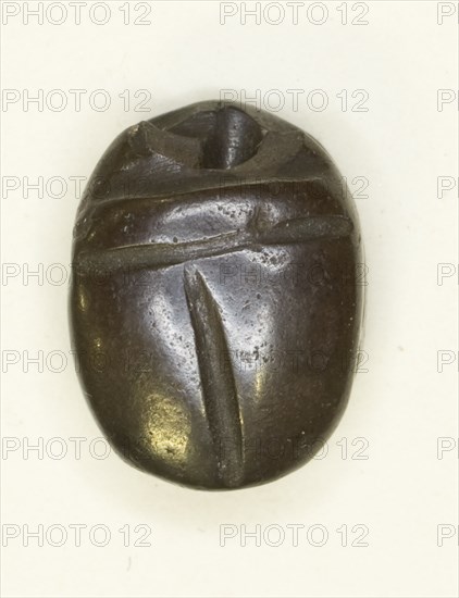 Scarab: Uninscribed, Egypt, Middle Kingdom-Late Period, Dynasties 12-26 (about 1985-525 BCE). Creator: Unknown.