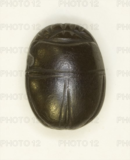 Scarab: Uninscribed, Egypt, Middle Kingdom-Late Period, Dynasties 12-26 (about 1985-525 BCE). Creator: Unknown.