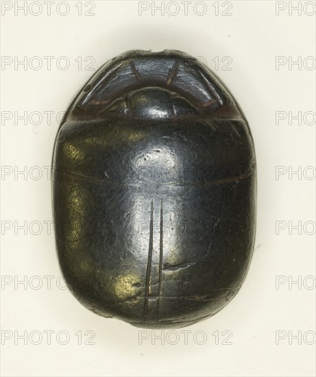 Scarab: Uninscribed, Egypt, Middle Kingdom-Late Period, Dynasties 12-26 (about 1985-525 BCE). Creator: Unknown.