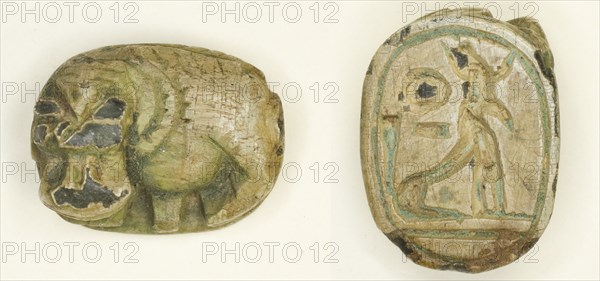 Scaraboid: Hippopotamus, Egypt, New Kingdom, Dynasties 19-20 (about 1295-1069 BCE). Creator: Unknown.