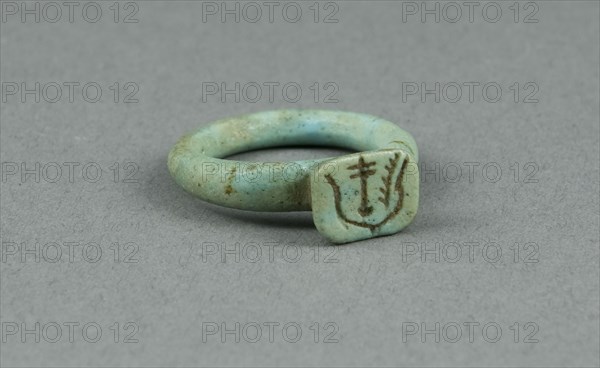 Ring: Bezel inscribed "Happy New Year", Egypt, Late Period, Dynasty 26 (664-525 BCE). Creator: Unknown.