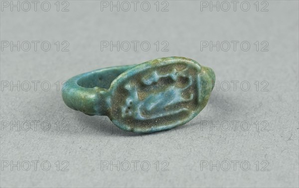 Ring: Figure of Tawaret (Thoeris), with sa (protection) sign, Egypt, New Kingdom, Dynasty 18... Creator: Unknown.