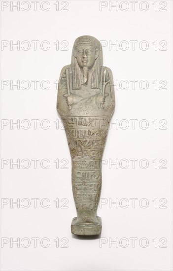 Ushabti (Funerary Figurine) of Horudja, Egypt, Late Period, Dynasty 30 (380-343 BCE). Creator: Unknown.