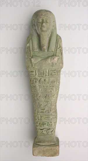 Shabti of Psamtek, Egypt, Late Period, Dynasty 26-31 (664-332 BCE). Creator: Unknown.