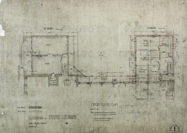 Standard Club Addition and Alterations, Elevations, 02/21/1892. Creator: Adler & Sullivan.