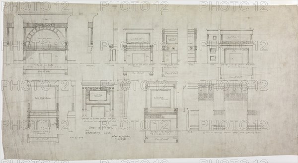 Standard Club, Chicago, Illinois, Mantel Details, 1888. Creator: Adler & Sullivan.