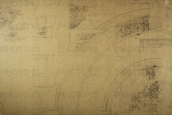 Auditorium Building, Chicago, Illinois, Lobby Details, c. 1887. Creator: Adler & Sullivan.