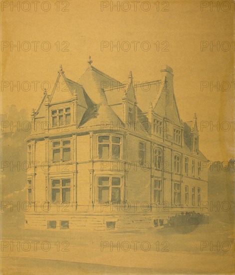 William J. Goudy House, Chicago, Illinois, Perspective, c. 1889/90. Creator: Burnham and Root.
