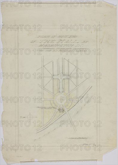 Potomac Round Point, Washington D.C., Sketches, 1909. Creator: Daniel Burnham.