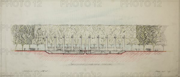 Potomac Round Point, Washington D.C., Section Sketch, 1909. Creator: Daniel Burnham.