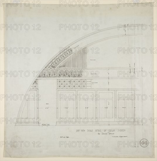 Isaiah Temple, Chicago, Illinois, Organ Screen Detail, 1898/99. Creator: Dankmar Adler.