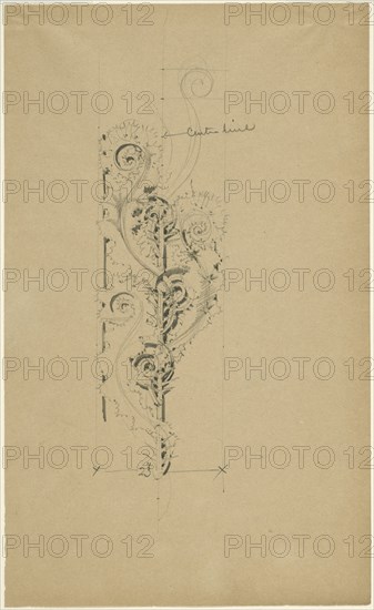 McVickers Theater: Sketch for Untitled Ornamental Band, c. 1883-1891. Creator: Louis Sullivan.