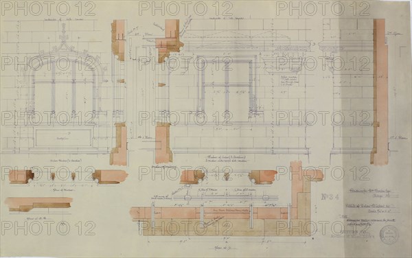 William Borden Esq. House, Chicago, Illinois, Detail, c. 1886. Creator: Richard Morris Hunt.