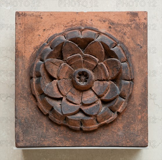 Raymond, E.G., Store and Flats: Rosette Fragment from Facade, 1884. Creator: Treat & Foltz.