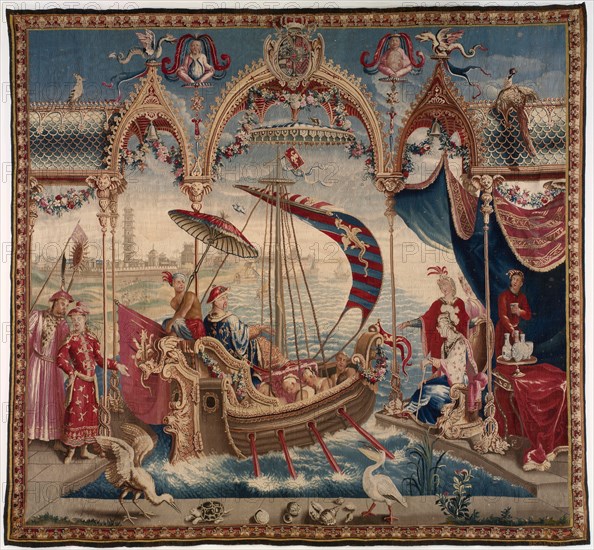 The Emperor Sailing, from The Story of the Emperor of China, Beauvais, 1716/22. Creator: Unknown.