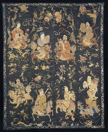 Panel (Furnishing Fabric), China, Qing dynasty (1644-1911), 1820/30. Creator: Unknown.
