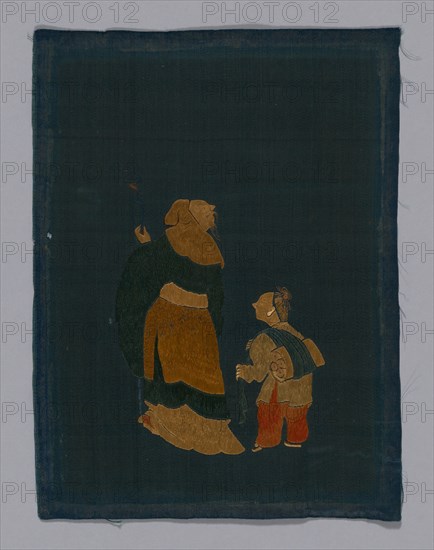 Panel (Furnishing Fabric), China, Kangxi Period, Qing dynasty (1644-1911), 1800/50. Creator: Unknown.
