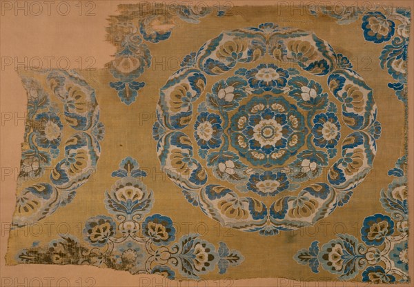 Fragment (Dress Fabric), China, Tang dynasty (A.D. 618-906), late 8th/early 9th century. Creator: Unknown.