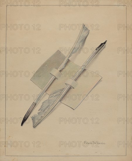 Quill Pens, c. 1936. Creator: Erwin Schwabe.