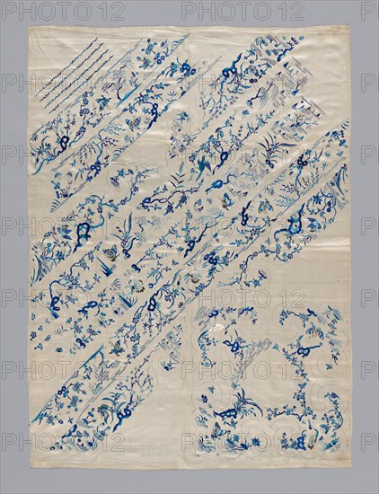 Uncut Yardage (For Woman's Coat), China, Qing dynasty (1644-1911), 1875/1900. Creator: Unknown.
