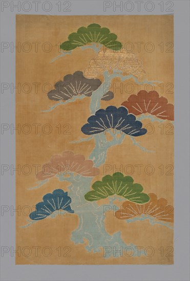 Fragment (From a Noh Costume), Japan, Edo period (1615-1868), 17th century. Creator: Unknown.