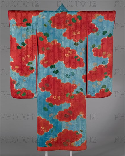 Furisode, Japan, late Edo period (1789-1868)/ Meiji period (1868-1912), 19th century. Creator: Unknown.