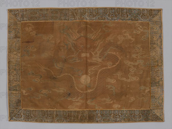 Panel (Former Fragment of Man's Coat), China, Qing dynasty(1644-1911), 1700/35. Creator: Unknown.