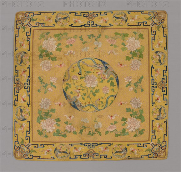 Cushion Cover, China, Qing dynasty (1644-1911), 1700/50. Creator: Unknown.