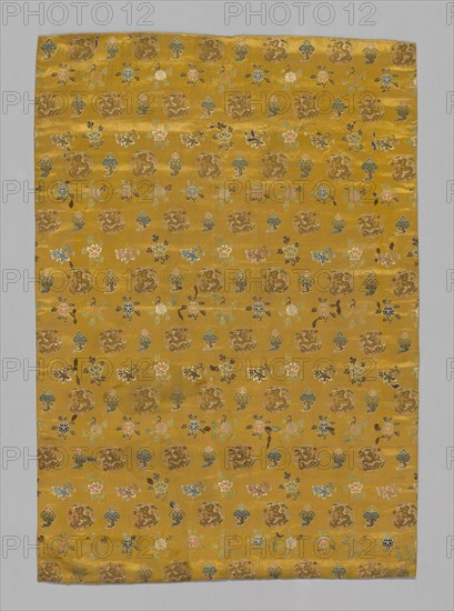 Panel (Furnishing Fabric), China, Qing dynasty(1644-1911), 1800/50. Creator: Unknown.