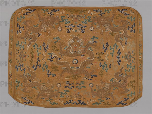 Cushion Cover, China, Qing dynasty (1644-1911), 1720/50. Creator: Unknown.