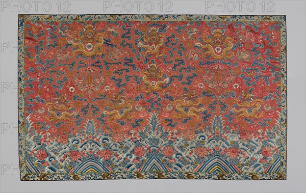 Panel (Furnishing Fabric), China, Qing Dynasty, (1644-1911), 1840/70. Creator: Unknown.