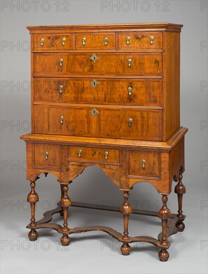 High Chest of Drawers, 1700/30. Creator: Unknown.