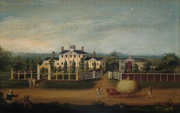 New England Country Seat, 1800/20. Creator: Unknown.
