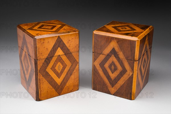 Pair of Tea Caddies, 1800/50. Creator: Unknown.